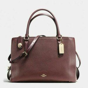 COACH Brooklyn Carryall 34 oxblood Women's Pebbled